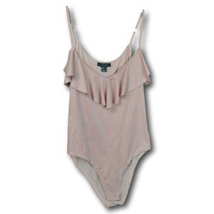 Atmostphere Pale Pink Faux Suede BodySuit 12